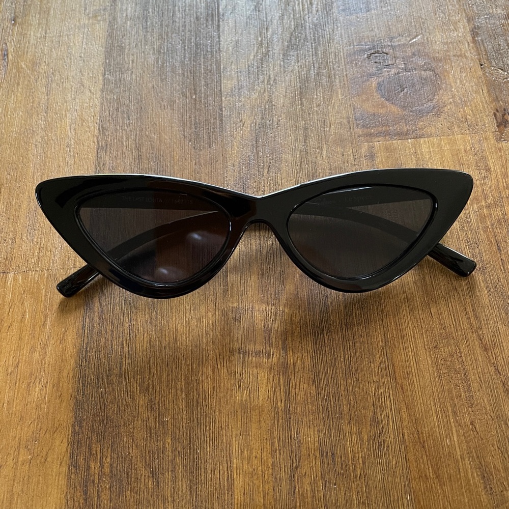 Andy Selman x Le Specs Black Cat Eye Sunglasses